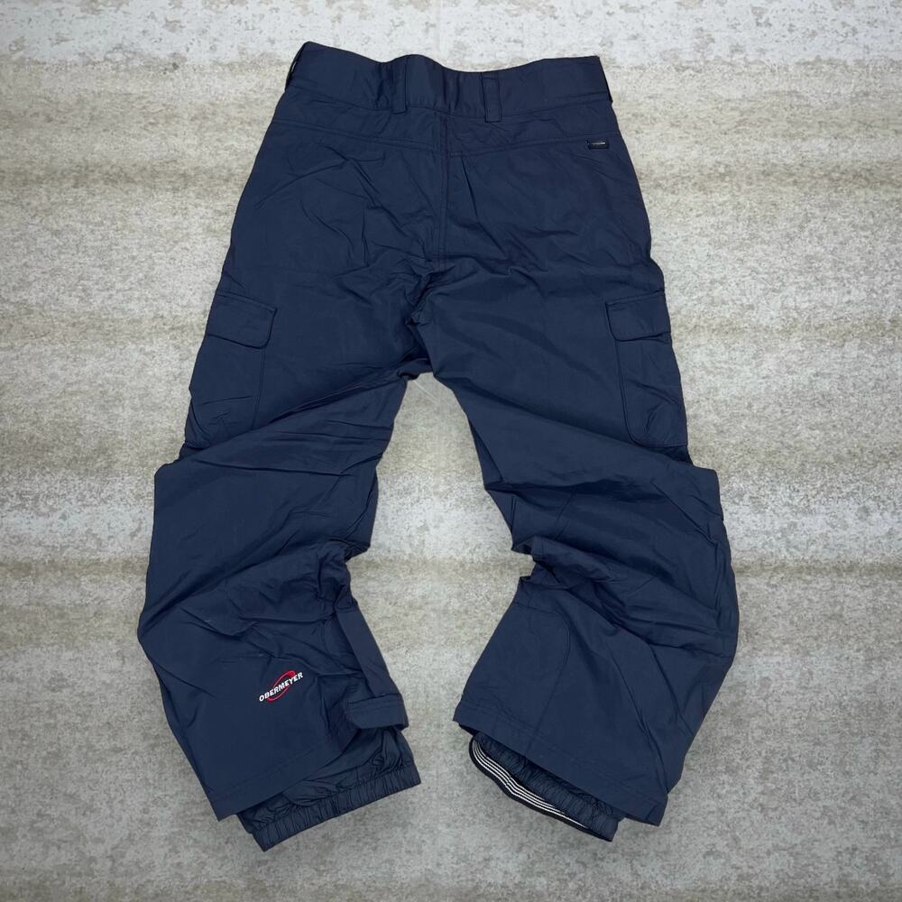 Vintage 90s Obermeyer Snow Pants 34x30 Jet Black Nylon Insulated Polyester Lined